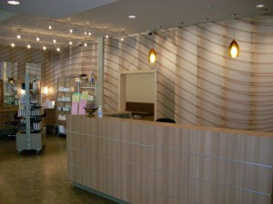 The reception desk at Capitol School